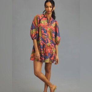 Farm Rio Printed Mini Dress, Crocodile - Size: Small